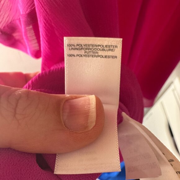 Rachel Rachel Roy Fuchsia Pleated Mock-Neck Blouse – Size 2X - Picture 9 of 9